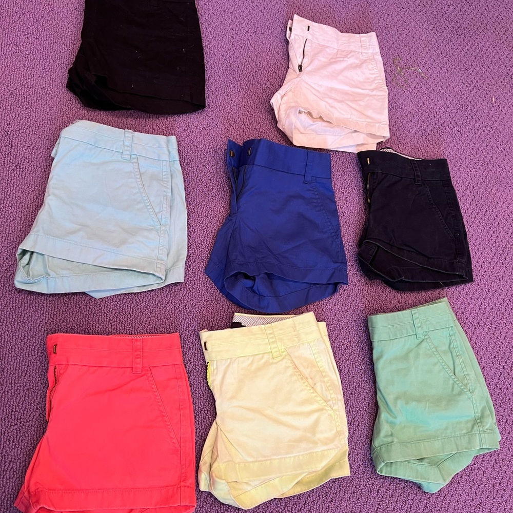 SET OF 8 J crew chino shorts